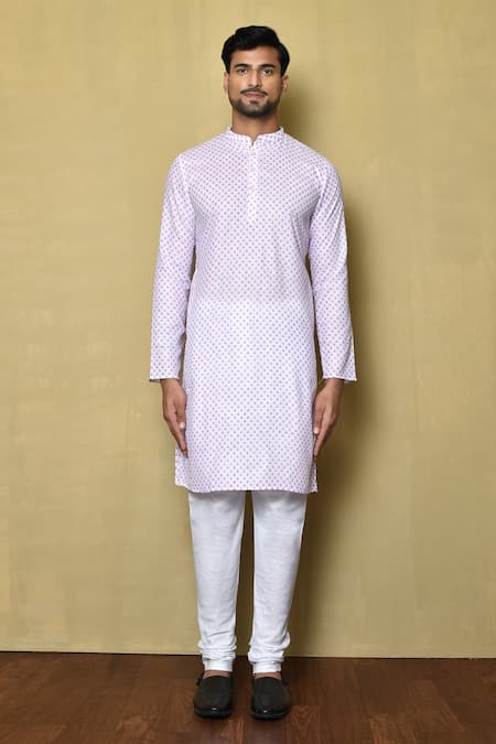 Buy_Nayantara Couture_Pink Cotton Printed Flower Kurta Set _Online_at_Aza_Fashions