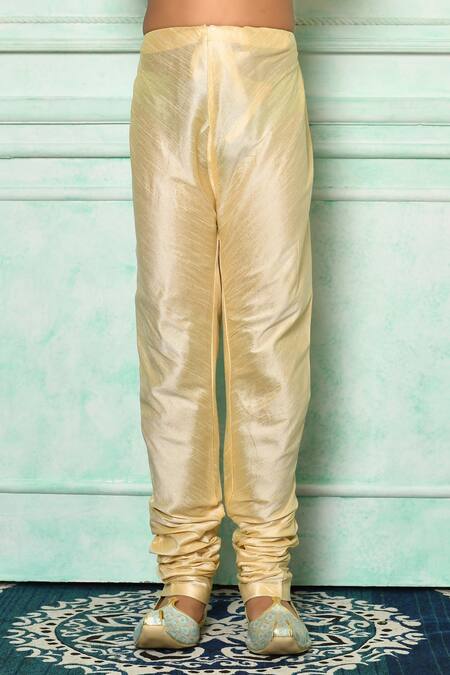 Petite Pomme_Blue Silk Embroidery Floral Kurta Set _Online_at_Aza_Fashions