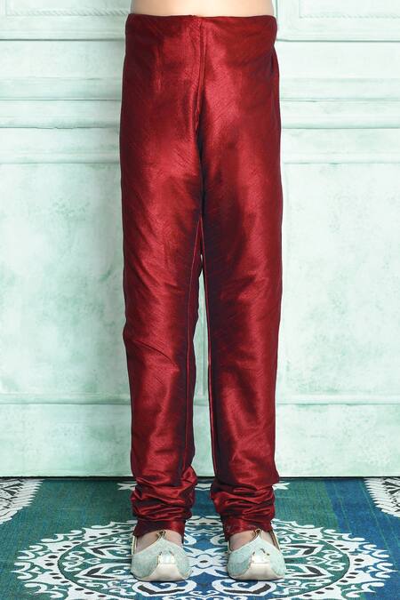 Petite Pomme Black Silk Embroidery Plain Woven Kurta Set Online at Aza Fashions Petite Pomme_Black Silk Embroidery Plain Woven Kurta Set _Online_at_Aza_Fashions