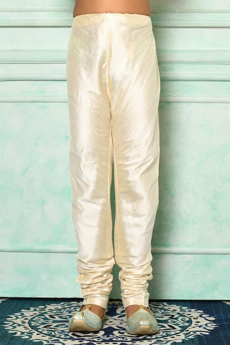 Petite Pomme Brown Silk, Cotton Solid Kurta And Contrast Churidar Set Online at Aza Fashions Petite Pomme_Brown Silk, Cotton Solid Kurta And Contrast Churidar Set _Online_at_Aza_Fashions