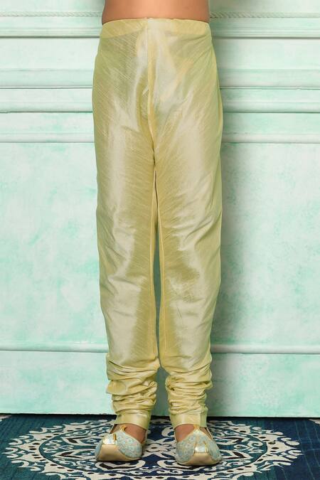 Petite Pomme Green Silk Embroidery Kurta And Churidar Set Online at Aza Fashions Petite Pomme_Green Silk Embroidery Kurta And Churidar Set _Online_at_Aza_Fashions