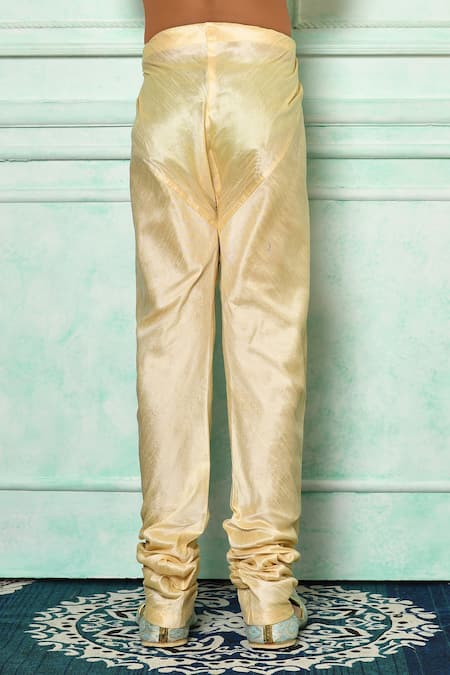 Buy_Petite Pomme_Red Silk, Cotton Embroidery Paisley And Leaf Kurta Set _Online_at_Aza_Fashions