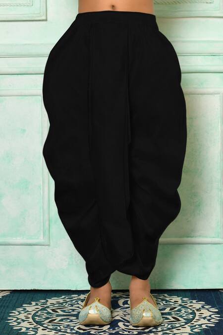 Petite Pomme_Wine Silk, Cotton Embroidery Floral Kurta Set _Online_at_Aza_Fashions