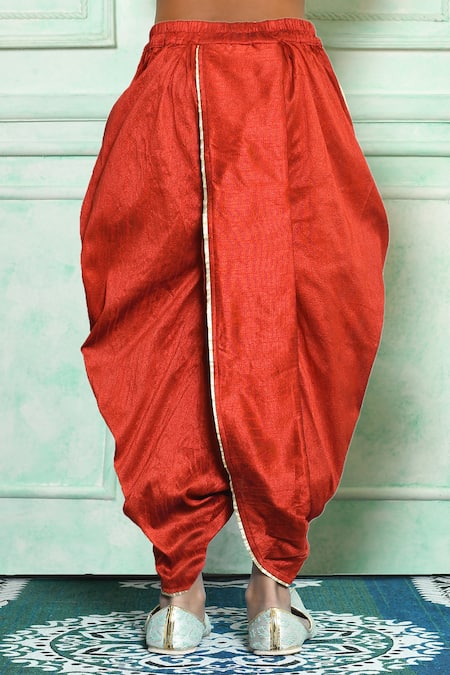 Shop_Petite Pomme_Black Silk Embroidery Paisley Kurta Set _Online_at_Aza_Fashions