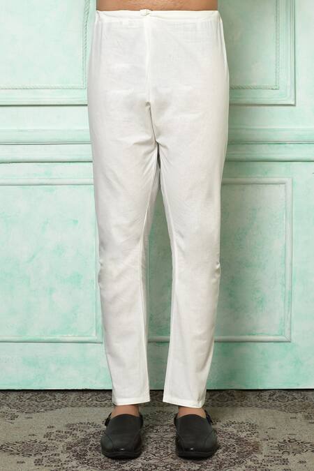 Arihant Rai Sinha_Multi Color Kurta Cotton Geometric And Aligarh Pyjama Set_Online_at_Aza_Fashions