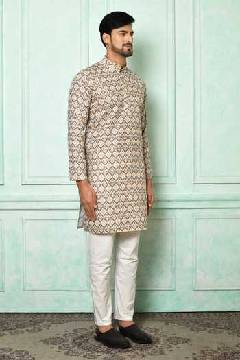 Arihant Rai Sinha Multi Color Kurta Printed, Aligarh Pyjama Geometric And & Set at Aza Fashions Arihant Rai Sinha_Multi Color Kurta Printed, Aligarh Pyjama Geometric And & Set_at_Aza_Fashions