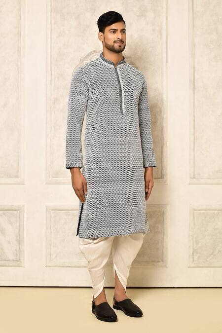 Buy Naintara Bajaj Blue Kurta Georgette Embroidered Floral And Patiala Set Buy_Naintara Bajaj_Blue Kurta Georgette Embroidered Floral And Patiala Set