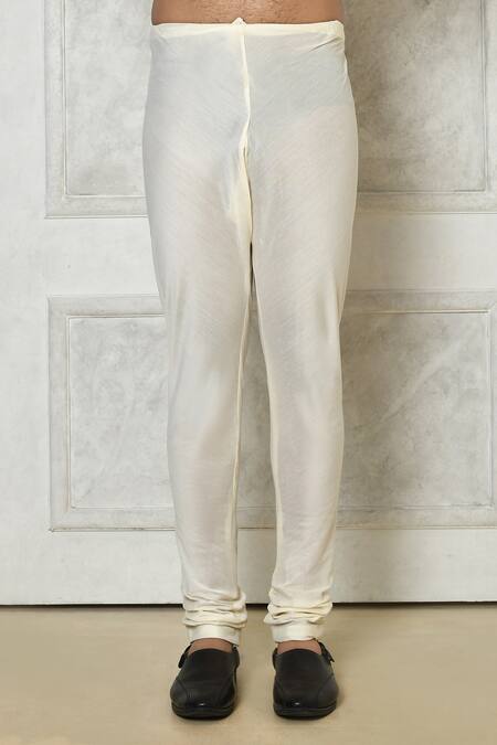 Arihant Rai Sinha_Off White Cotton, Silk Embroidery Floral Print Asymmetric Bundi Set _Online_at_Aza_Fashions