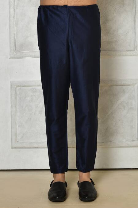 Samyukta Singhania_Blue Cotton Silk Printed Bandhani Bundi And Kurta Set_Online_at_Aza_Fashions