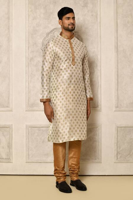 Buy Naintara Bajaj White Kurta Dhupion Print Geometric Pattern Set Buy_Naintara Bajaj_White Kurta Dhupion Print Geometric Pattern Set