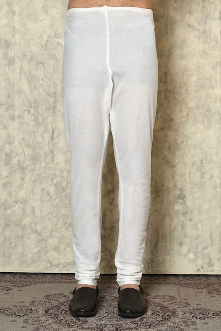 Nayantara Couture_Blue , Satin Embroidery Chikankari Bundi And Kurta Set _Online_at_Aza_Fashions