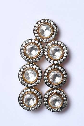 Shop Studio6 Jewels White Diamonds, Stones Kundan Embellished Necklace Set Online at Aza Fashions Shop_Studio6 Jewels_White Diamonds, Stones Kundan Embellished Necklace Set _Online_at_Aza_Fashions