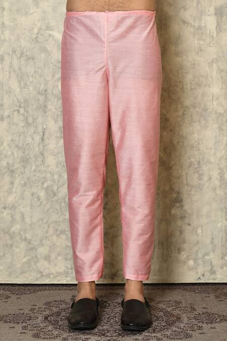 Samyukta Singhania_Pink Cotton, Silk Patchwork Mughal Print Bundi Set_Online_at_Aza_Fashions