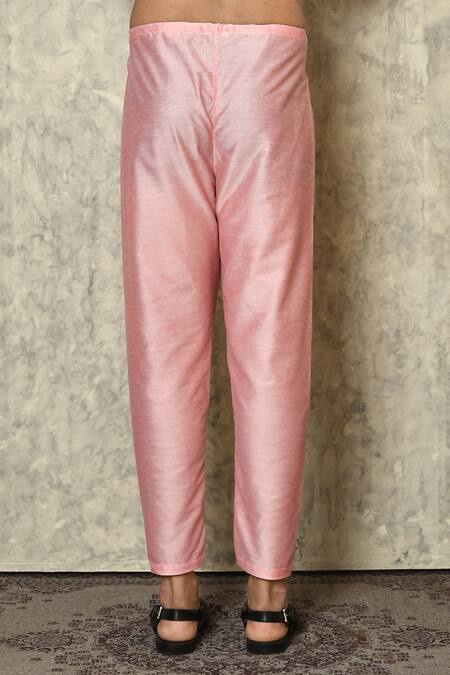 Buy_Samyukta Singhania_Pink Cotton, Silk Patchwork Mughal Print Bundi Set_Online_at_Aza_Fashions