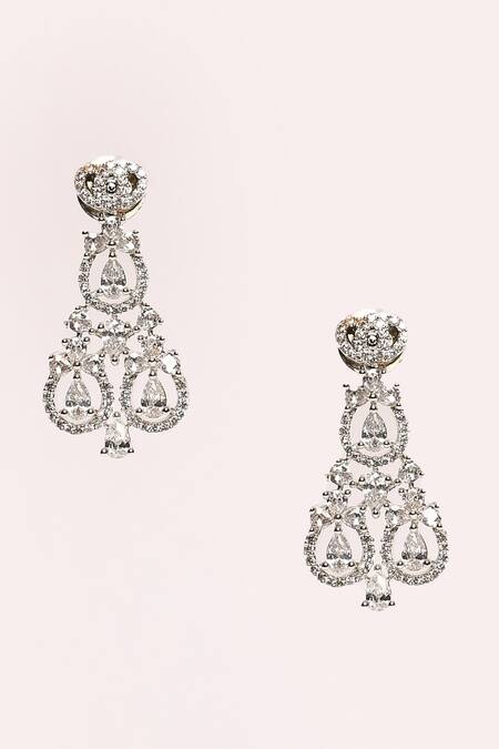 Buy_Nazaakat By Samara Singh_White Stone Embellished Crown Necklace Set_Online_at_Aza_Fashions