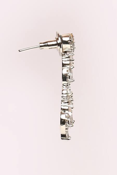 Shop_Nazaakat By Samara Singh_White Stone Embellished Crown Necklace Set_Online_at_Aza_Fashions