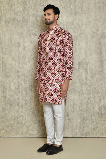 Naintara Bajaj Multi Color Kurta Digital Print Cotton Diamond Pattern Set at Aza Fashions Naintara Bajaj_Multi Color Kurta Digital Print Cotton Diamond Pattern Set _at_Aza_Fashions