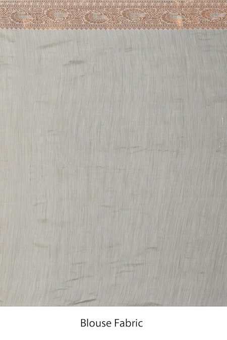 Samyukta Singhania_White Silk Embroidery Floral Vine Border Saree _Online_at_Aza_Fashions