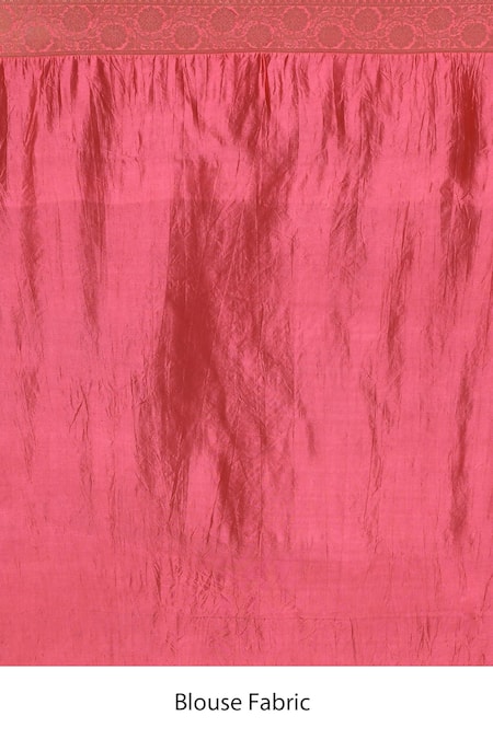 Samyukta Singhania_Pink Silk Embroidery Scattered Floral Patterned Saree _Online_at_Aza_Fashions