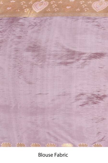 Samyukta Singhania_Pink Silk Embroidery Floral Sprig Woven Saree _Online_at_Aza_Fashions