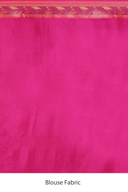 Samyukta Singhania_Pink Georgette Embroidery Woven Champa Pattern Saree _Online_at_Aza_Fashions