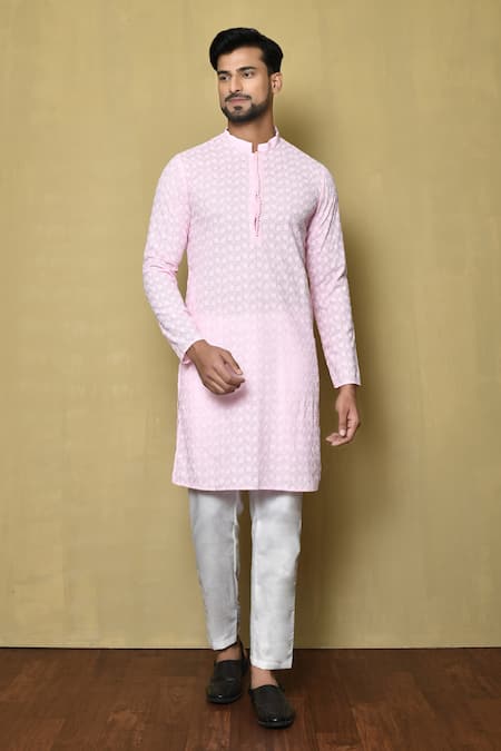 Aryavir Malhotra Thread Work Kurta & Pant Set 