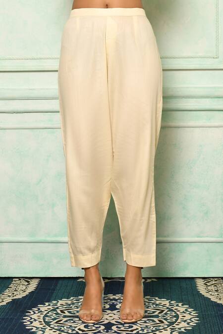 Aryavir Malhotra_Coral Kurta Silk Chanderi Embroidery Stripe Round Set_Online_at_Aza_Fashions