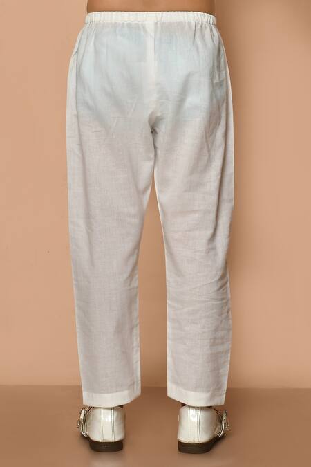 Pankhuri By Priyanka_Blue Cotton Panda Print Kurta And Pyjama Set _Online_at_Aza_Fashions