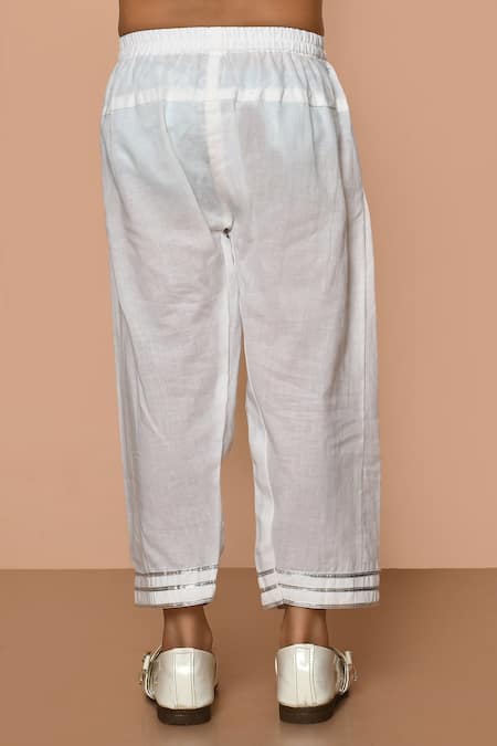 Pankhuri By Priyanka_Pink Cotton Embroidery Hand Block Print Kurta With Salwar _Online_at_Aza_Fashions