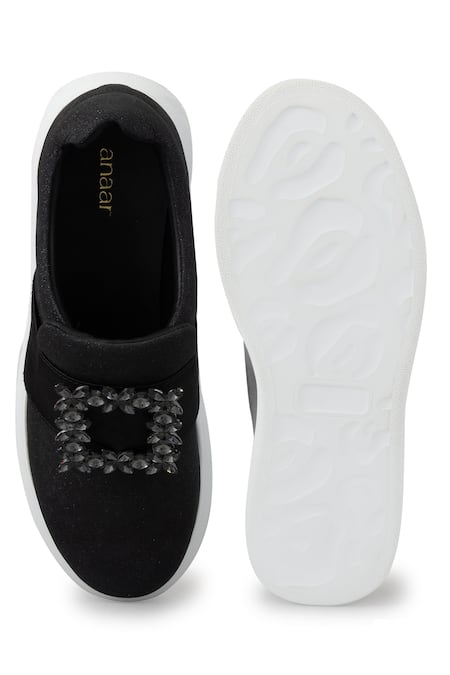 Buy_Anaar_Black Stardust Embellished Sneakers 