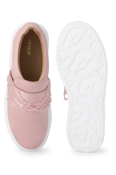 Buy_Anaar_Pink Sweet Talk Embroidered Sneakers 