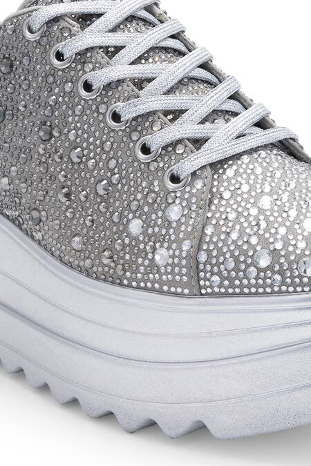 Shop_Anaar_Black Rock And Roll Sneaker Wedges_Online_at_Aza_Fashions