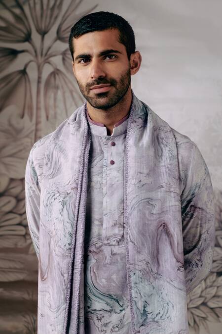 Shop_Philocaly_Multi Color Noor Space Dye Hand Painted Stole _Online_at_Aza_Fashions