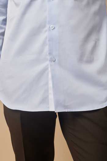 Buy_Philocaly_Blue Cotton Wedgewood Full Sleeve Shirt_Online_at_Aza_Fashions