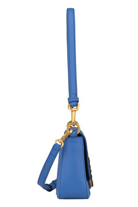 Buy_Aranyani_Blue Embellished Stone Shoulder Bag_Online_at_Aza_Fashions