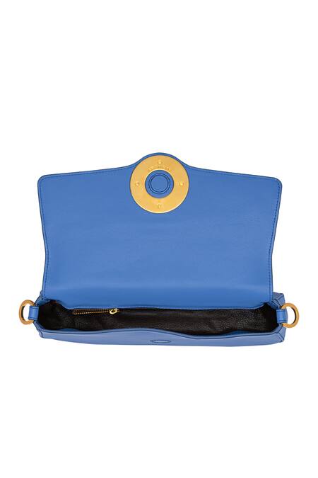Aranyani_Blue Embellished Stone Shoulder Bag_at_Aza_Fashions