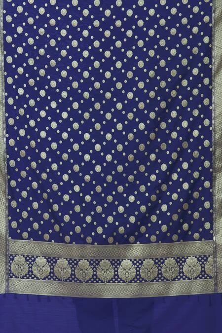 Buy Naintara Bajaj Navy Brocade, Silk Zari, Fringe Banarasi Art Floral Woven Dupatta Online at Aza Fashions Buy_Naintara Bajaj_Navy Brocade, Silk Zari, Fringe Banarasi Art Floral Woven Dupatta _Online_at_Aza_Fashions