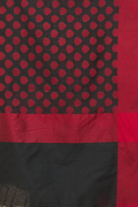 Buy_Naintara Bajaj_Black Cotton, Silk Embroidery Floral Woven Dupatta _Online_at_Aza_Fashions