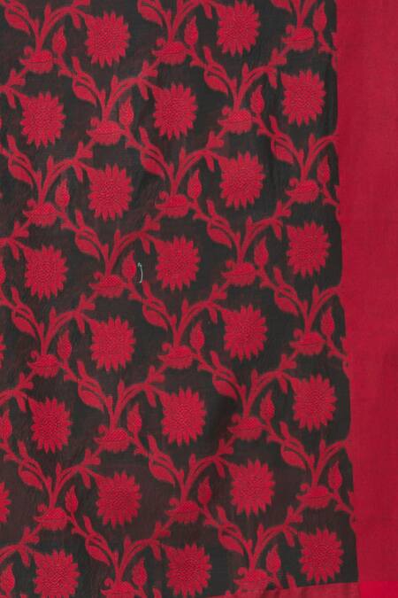 Buy Naintara Bajaj Black Cotton, Silk Embroidery Floral Vine Woven Dupatta Online at Aza Fashions Buy_Naintara Bajaj_Black Cotton, Silk Embroidery Floral Vine Woven Dupatta _Online_at_Aza_Fashions