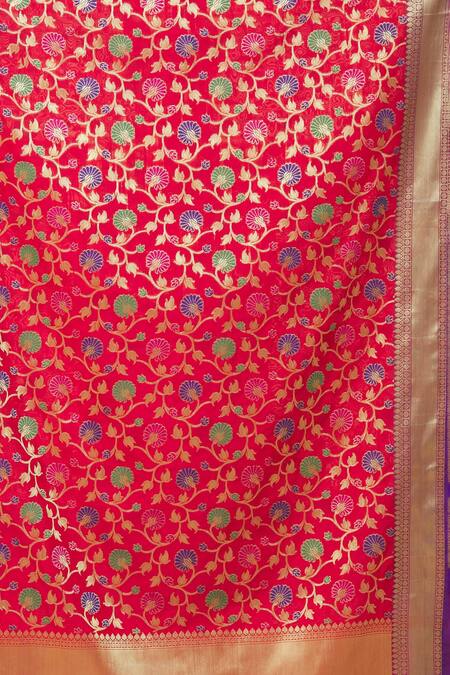 Buy Naintara Bajaj Red Brocade Embroidery Tassel Border Woven Dupatta Online at Aza Fashions Buy_Naintara Bajaj_Red Brocade Embroidery Tassel Border Woven Dupatta _Online_at_Aza_Fashions