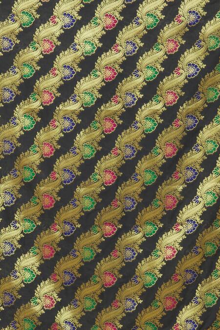 Buy Naintara Bajaj Black Silk Embroidery Fringe Hem Bordered Dupatta Online at Aza Fashions Buy_Naintara Bajaj_Black Silk Embroidery Fringe Hem Bordered Dupatta _Online_at_Aza_Fashions