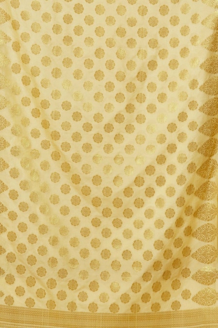 Buy_Naintara Bajaj_Beige Brocade Embroidery Floral Circular Pattern Dupatta _Online_at_Aza_Fashions