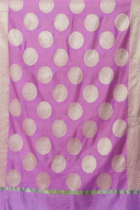 Buy_Naintara Bajaj_Pink Cotton Satin Embroidery Woven Silk Dupatta_Online_at_Aza_Fashions