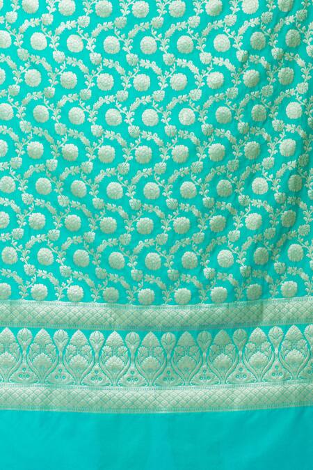 Buy Samyukta Singhania Green Brocade Embroidery Botanical Pattern Dupatta Online at Aza Fashions Buy_Samyukta Singhania_Green Brocade Embroidery Botanical Pattern Dupatta_Online_at_Aza_Fashions