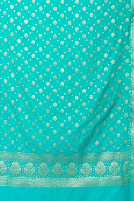 Buy Naintara Bajaj Green Brocade Embroidery Garden Woven Dupatta Online at Aza Fashions Buy_Naintara Bajaj_Green Brocade Embroidery Garden Woven Dupatta _Online_at_Aza_Fashions