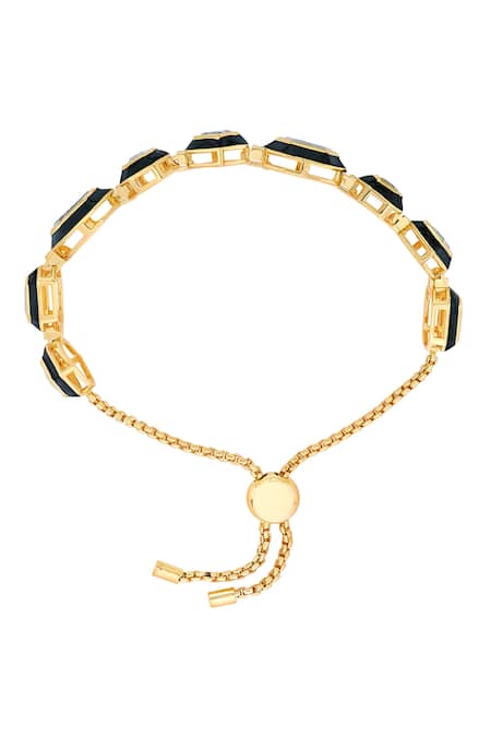 Buy_Isharya_White Mirrors Amina Chain Bracelet_Online_at_Aza_Fashions