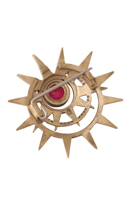 Buy Cosa Nostraa Gold Stones Fortune Star Brooch Online at Aza Fashions Buy_Cosa Nostraa_Gold Stones Fortune Star Brooch _Online_at_Aza_Fashions
