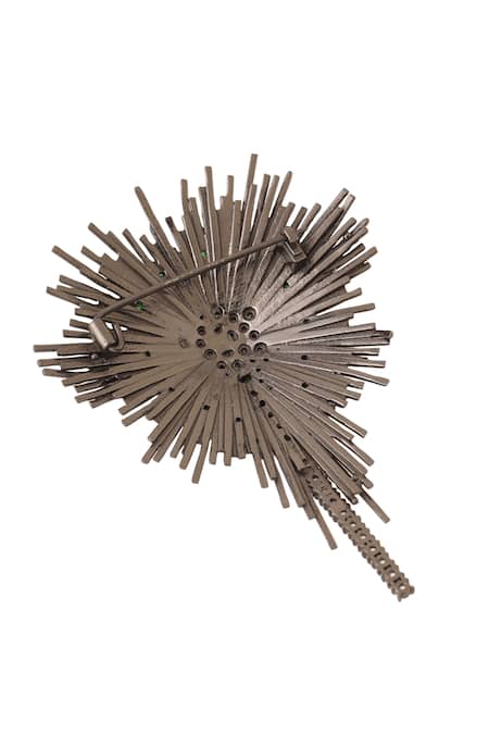 Buy Cosa Nostraa Black Stones Spring Bloom Studded Brooch Online at Aza Fashions Buy_Cosa Nostraa_Black Stones Spring Bloom Studded Brooch _Online_at_Aza_Fashions