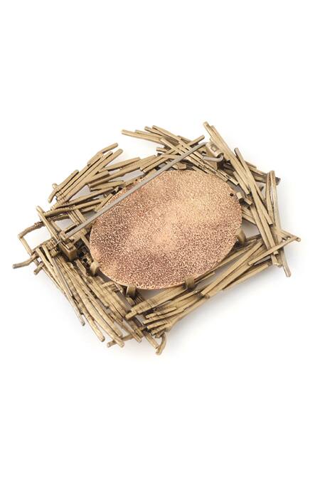 Buy Cosa Nostraa Gold Stones Shiny Shimmer Embellished Brooch Online at Aza Fashions Buy_Cosa Nostraa_Gold Stones Shiny Shimmer Embellished Brooch _Online_at_Aza_Fashions