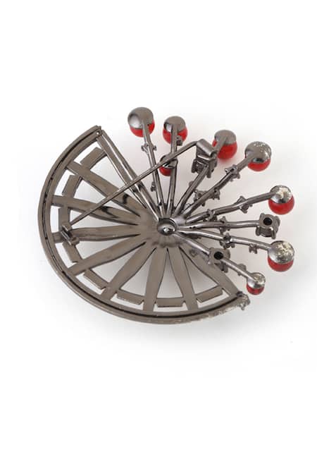 Buy Cosa Nostraa Black Stones Mahabharata Themed Embellished Brooch Online at Aza Fashions Buy_Cosa Nostraa_Black Stones Mahabharata Themed Embellished Brooch _Online_at_Aza_Fashions